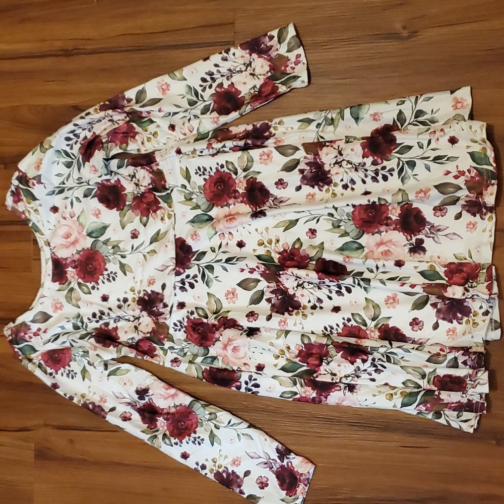 NWOT Boutique girls floral swing dress 8/9